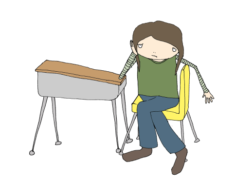 Kid at Desk